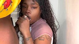 keisha minaj slurps stepbro's 11-inch cock pov blowjob