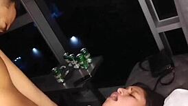 😏 ximena calls her ripped bodybuilder bf when left alone in dorm for hot interracial fun 💦