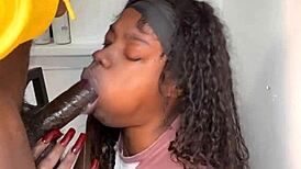 keisha minaj slurps stepbro's 11-inch cock pov blowjob