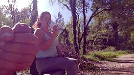 Hey exhibitionist, wanna seduce this milf for park suck and face sperm?