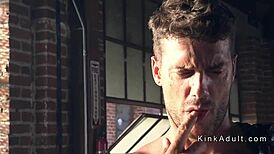 Natural busty slave gagged choked whipped in rough bondage bang