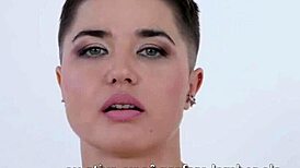 rough black dude rams huge cock up euro lesbian's tight ass hard