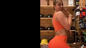 hidden cam catches big booty latina milf shaking juicy ass tits candid