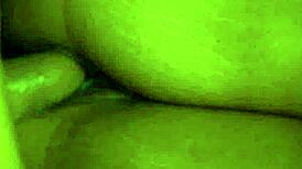 Hot tattooed brunette babe deepthroats licks tits then gets sideways pussy fucked at massage parlor