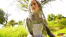 Split Tongue Tattoo Star Anuskatzz Rough Anal Casting Gaping!