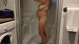 i pound my tanned stepsister's shaved pussy in hotel bathroom