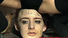 Submissive Babe Bound Humiliated Punished Garage Ring Gag Sadism