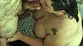 Shower drips as couple savors wet licks and throbbing oral foreplay bliss