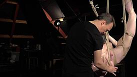 i got my pierced teen lips slapped around cock in bdsm submission with spanking domination