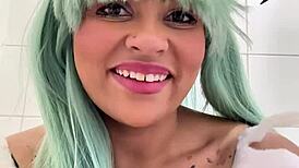 Gassy BBW Cosplayer Farts Loudly in Public Toilet at Con