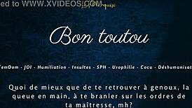 bon toutou ready for your french joi femdom cuckold humiliation?