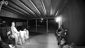 Wife Bent Over for Rough Outdoor Public Pussy Pounding and Creampie Finish