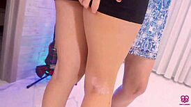 Two adorable girls take turns swallowing my dick pov homemade threesome cumshot