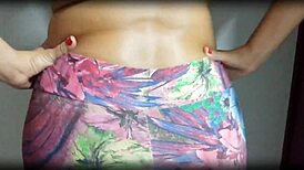 Cuckold husband measures slutty housewife's curves while she begs for thick cock pounding!