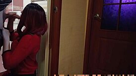 Wife sneaks off at party cheats with lover while cuck hubby watches