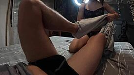 step-bro needs help cumming so i stroke his cock with my tight pussy 😘