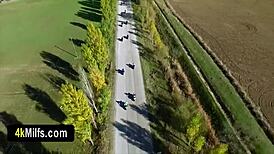 Beautiful blonde milf millie morgan's tits and ass shine in alps holiday fun