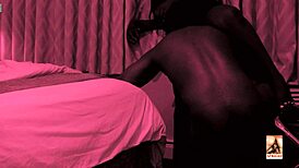 Devouring Thick Black Girlfriend's Ebony Curves Then Pounding Doggystyle Midnight Heat!