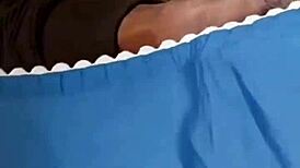 Kneeling in Public I Worship Her Feet and Jeans in Total Humiliation Orgasm