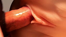 Rear Cock Enters Shaved Fuck Doll Pussy For Double Anal Penetration Handjob Close-Up