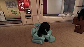 i'm watching two roblox mommies take monster cock pov then futa fuck each other rough creampie