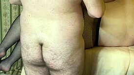 Slut Wife Takes Double Bareback Creampies Missionary from Lovers in Homemade Threesome Cuckold Humiliation