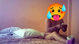 professor sits me on his cock for squirting orgasm. hidden cam catches latina wife cuckold creampie