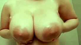 her huge natural tits bounce as she's ass-stuffed doggystyle