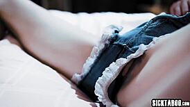 sexy petite kyler quinn masturbates solo before elexis monroe blowjob threesome taboo