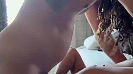 she slips off her ghetto bonnet and deepthroats that big black cock gagging and spitting till facial cumshot