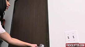 shy petite pornstar deepthroats burglar cock kissing hardcore!