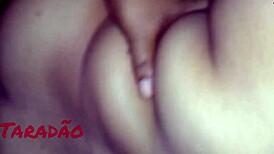 Lucky guy cums on side-lying prostitute's big ass