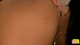 Brunoette lesbos Bella Moretti Adriana Kelly caress into hot lovemaking