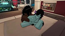 i'm watching two roblox mommies take monster cock pov then futa fuck each other rough creampie