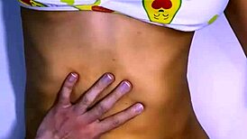 Cheating girlfriend eyes friend's bulge, sneaks off for creampie pounding in her room