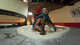 Pussy to mouth action heats up in the jacuzzi with Mia Niqab