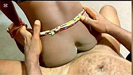 Black girlfriend fucked hard doggystyle so deep!