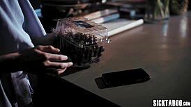 sexy petite kyler quinn masturbates solo before elexis monroe blowjob threesome taboo