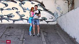 kira roller fucks hard in colorful stockings outfit with tattoos 🔥👠