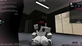 Roblox Guest Girl Sneaks Office Fuck for Rough Creampie Game Part 1!