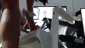 Tranny Bounces on Dildo in Sexy Lingerie Getting Super Aroused