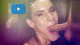 gloryholesecrets BIG TITTIED REDHEAD SUCKS BIG DICKS at the gloryhole