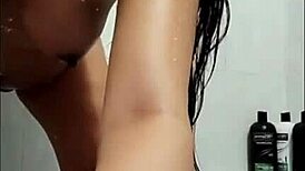 feeling so horny as this hot spanish pregnant housewife flashes her natural tits homemade