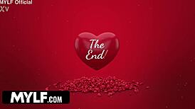 Anna drenched in valentine cum shower from neighbor and stepson anal orgy