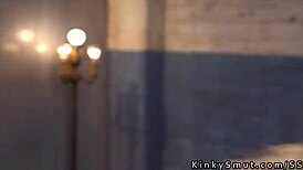 Bdsm Blonde Slave's Rough Anal Threesome Bondage