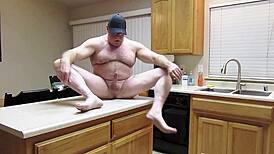 Simscristian05 Stretches Naked in Sheer Kitchen Sheen