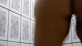 Lettyabbw shakes big latina bbw ass in lingerie bathroom dance