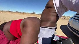 imagine getting caught fucking a fat ebony bbw with big black cock outdoors on valentines
