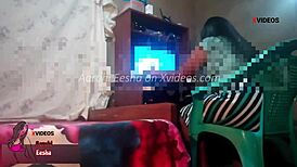 Chubby desi housewife bends over for repairman's monster cock pounding at home