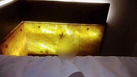 Hidden cam catches young mexican teen swallowing cum in miniskirt